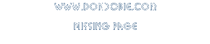 Missing Page - www.DonDobie.com