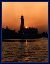 Lighthouse at Sunset on Ontario's South Coast